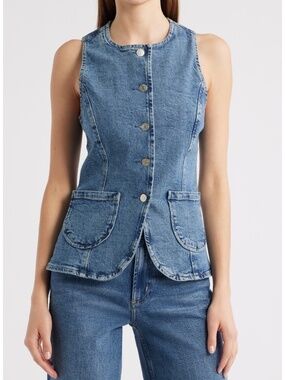 NWT Rails Portola Denim Vest XXL Blue Eyed Girl